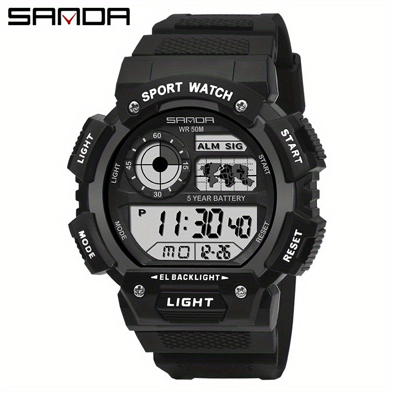 SANDA Men's Digital Sports Watch with Luminous Display
