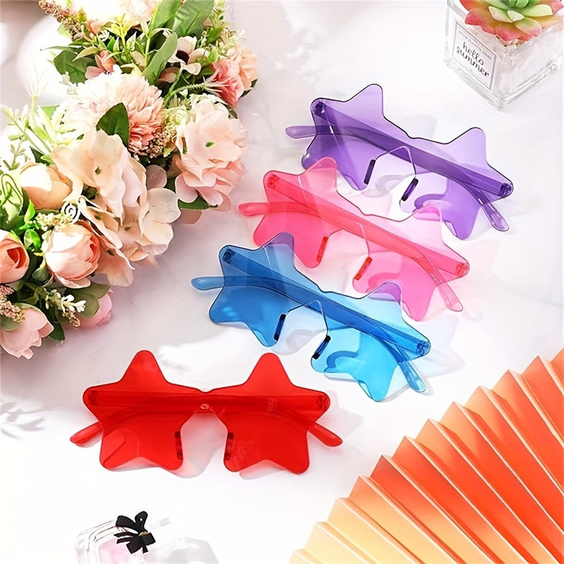 4pcs Pentagram Sunglasses Candy Glasses For Party