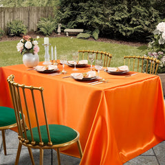 Bright Satin Tablecloth 259x147 cm for 6 Foot Rectangle Table