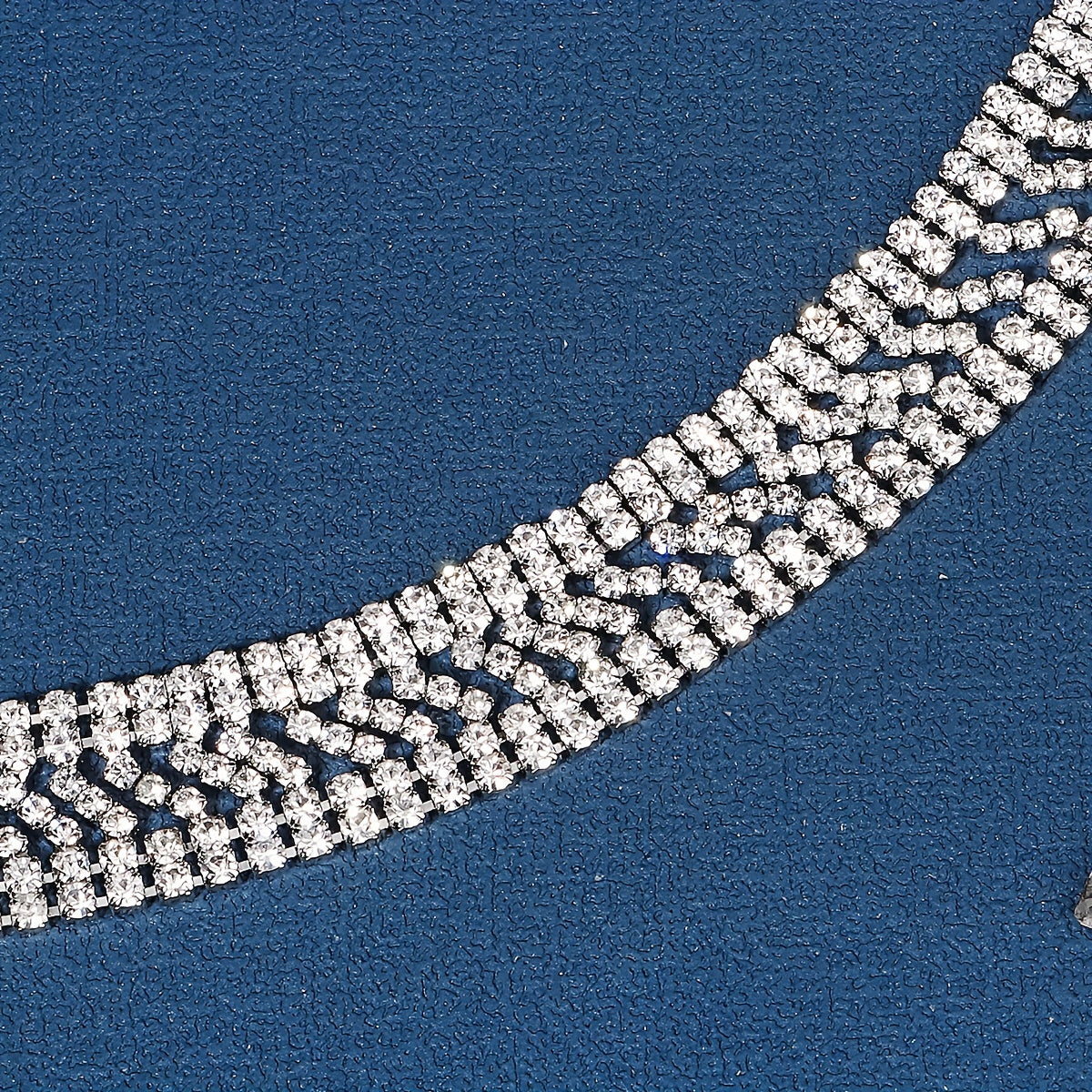Rhinestone Decor Hair Band Elastic Headband Wedding Hair Accessory