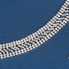 Rhinestone Decor Hair Band Elastic Headband Wedding Hair Accessory