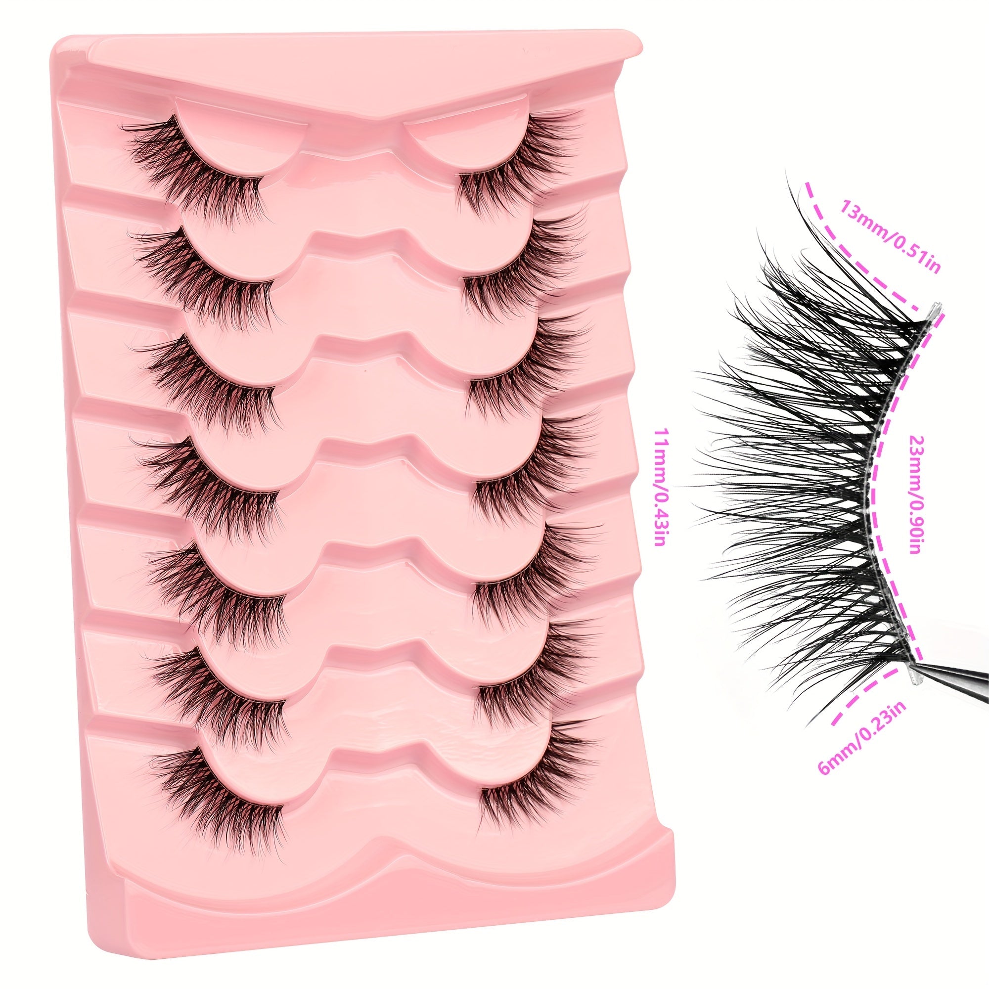 Cat Eyes Lashes Crisscross Half False Eyelashes Short Wispy Lashes
