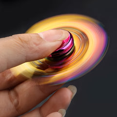 Rainbow Zinc Alloy Fidget Spinner - Durable & Portable Hand Gyroscope