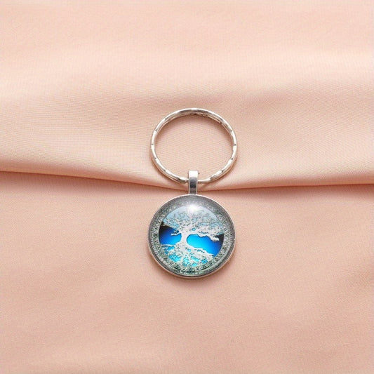 1pc Zinc Alloy Life Tree Keychain Vintage Bag Purse Accessory