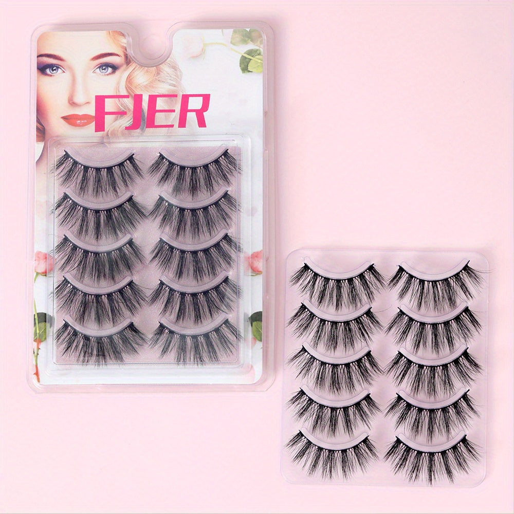 5 Pairs Faux Mink Fluffy Volume False Lashes