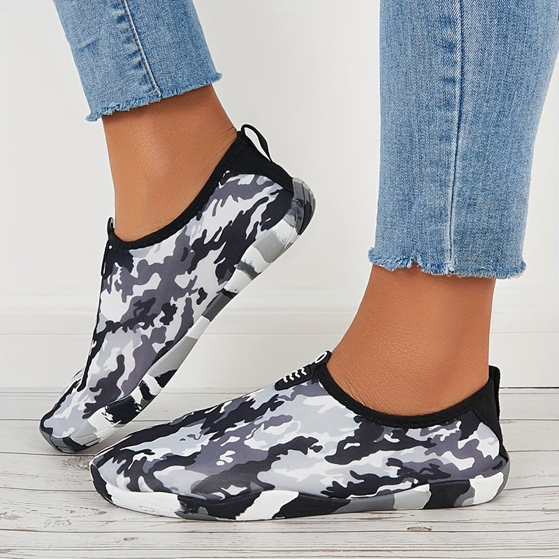 Women's Camo Print Water Socks for Swimming Surfing Diving