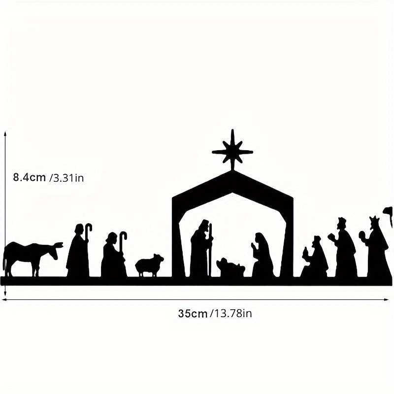 Iron Jesus Born Christmas Light Frame Wall Decoration Pendant