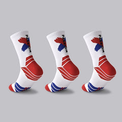 3 Pairs Men's Mid Crew Sport Socks Nylon Blend Sweat Absorbing Comfy Breathable