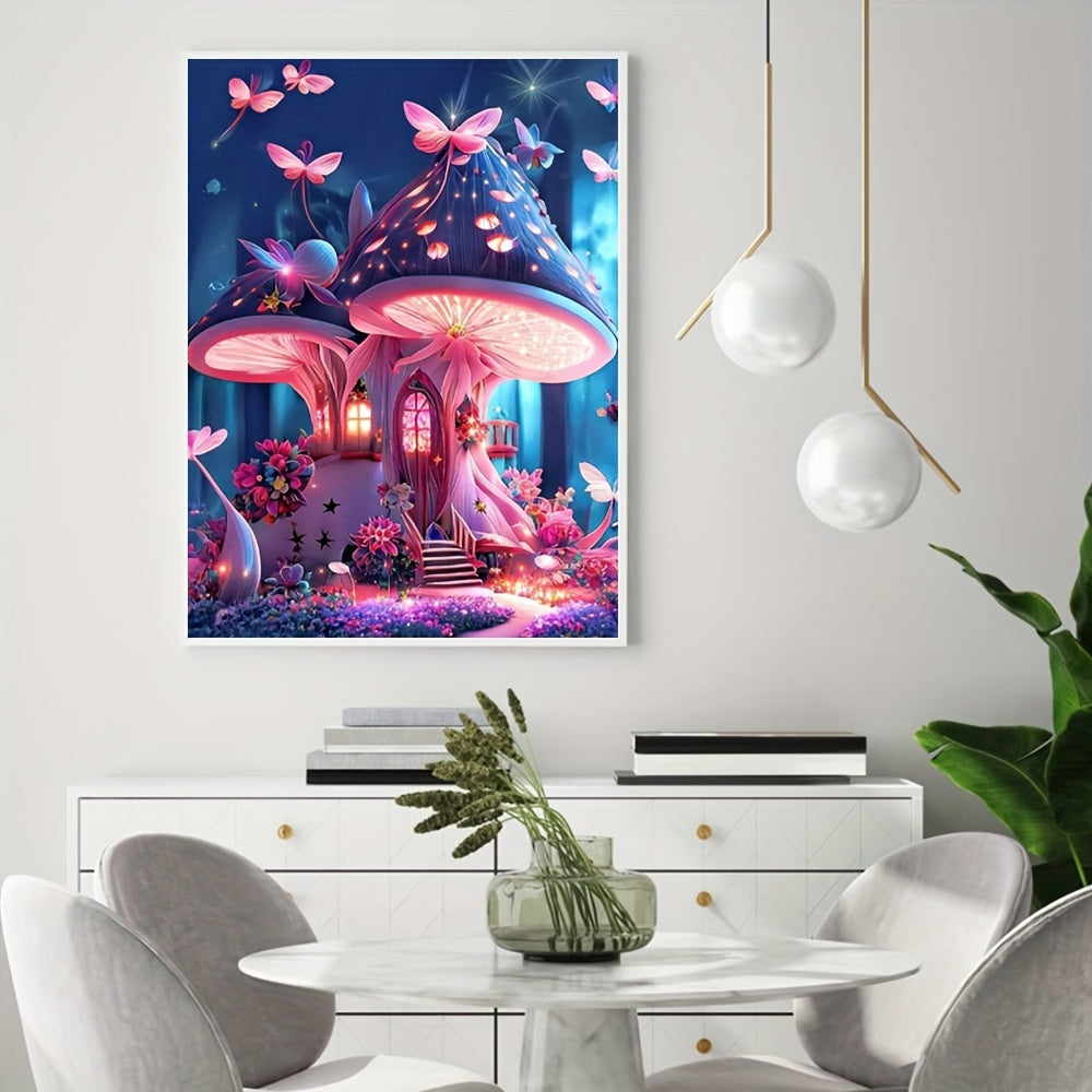 Fairy Mushroom House Canvas Painting Poster Prints Home Wall Decoration