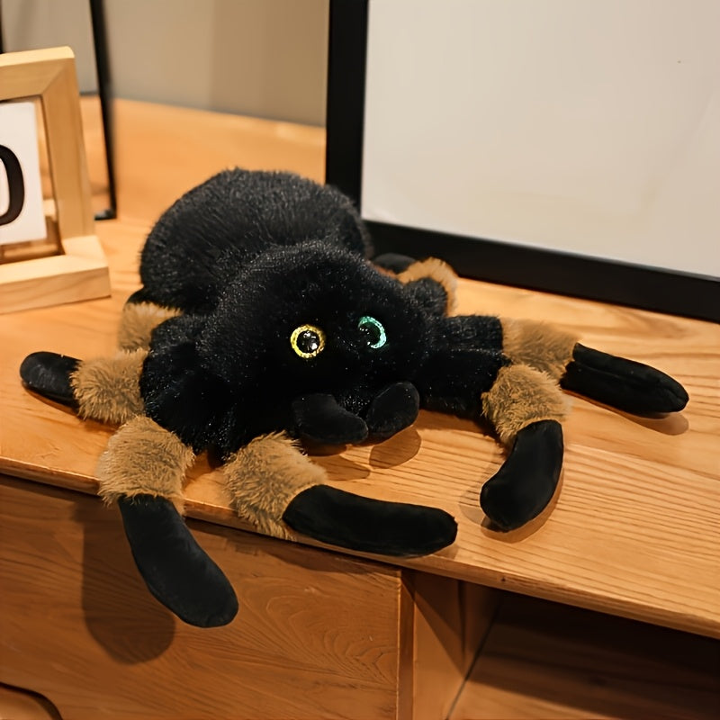 Halloween Spider Plush Toy with Expressive Eyes