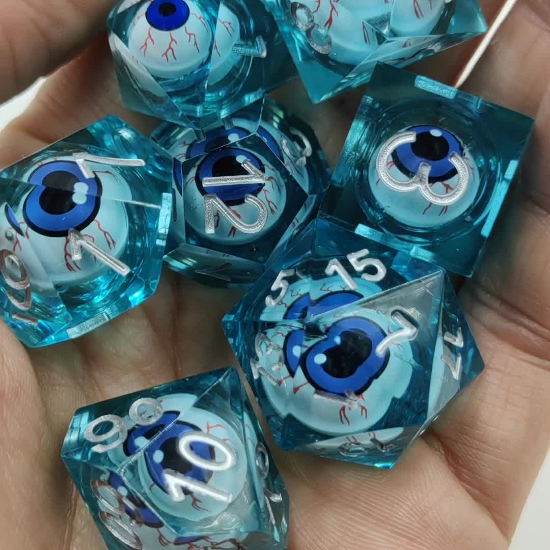 7pc Eyeball Dice Set for Tabletop Role playing Games