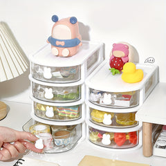 Cartoon Desktop Storage Box Drawer Type Desk Storage with Timer