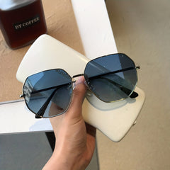 Polarized Polygon Metal Sunglasses for Men Women