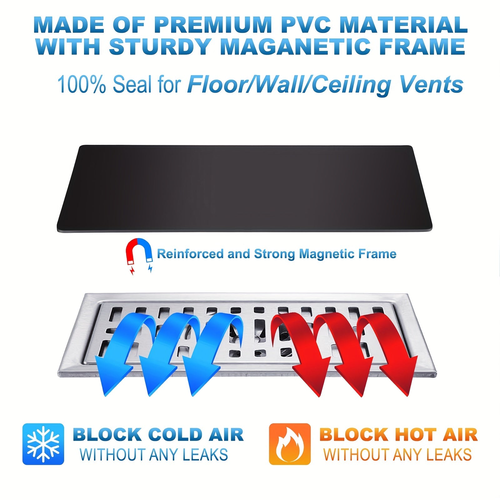 5pcs Magnetic Vent Covers for Floor Register Air Vent Screen Mesh