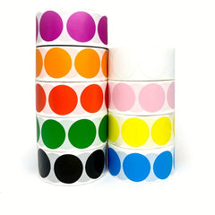 500pcs 1in Round Coding Labels Self Adhesive Circle Dot Sticker 6 Colors