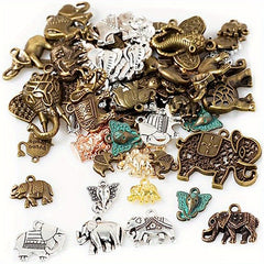 50g Mixed Metal Charms for Jewelry Making Keychain Bracelet Necklace