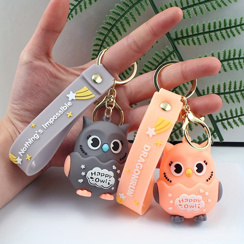 Owl Keychain Pendant for Car Keys Backpacks Wallets