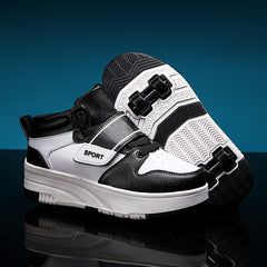Girl's Roller Shoes Hook Loop Fastener Skate Sneakers Kids Teen Outdoor