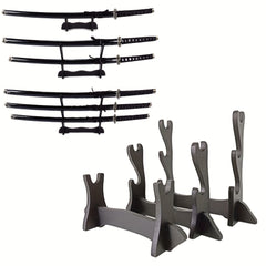 Japanese Samurai Sword Display Rack for 3 Swords