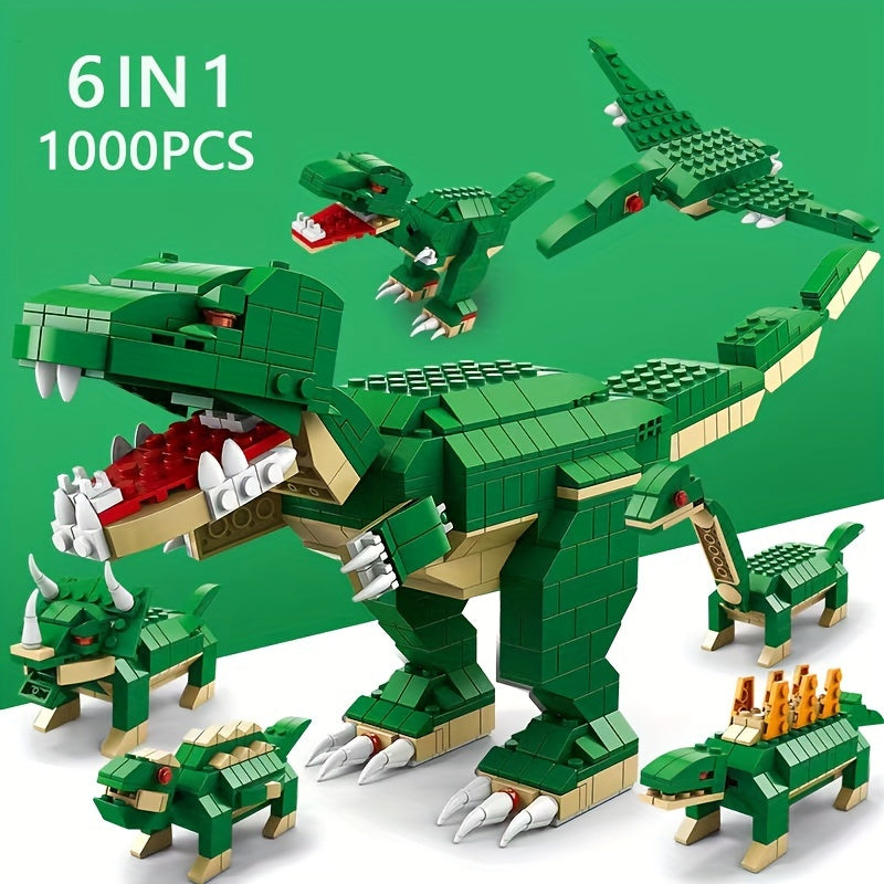 1000pcs Dinosaur Building Blocks 6 IN 1