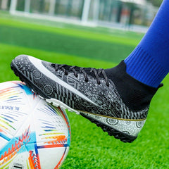 Boy's Color Block Turf Football Boots TF Soccer Cleats