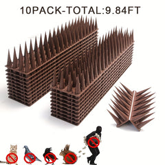10 Packs Bird Spikes, Window Sill Balcony Fence Wall Anti Bird Cat Dove Thief
