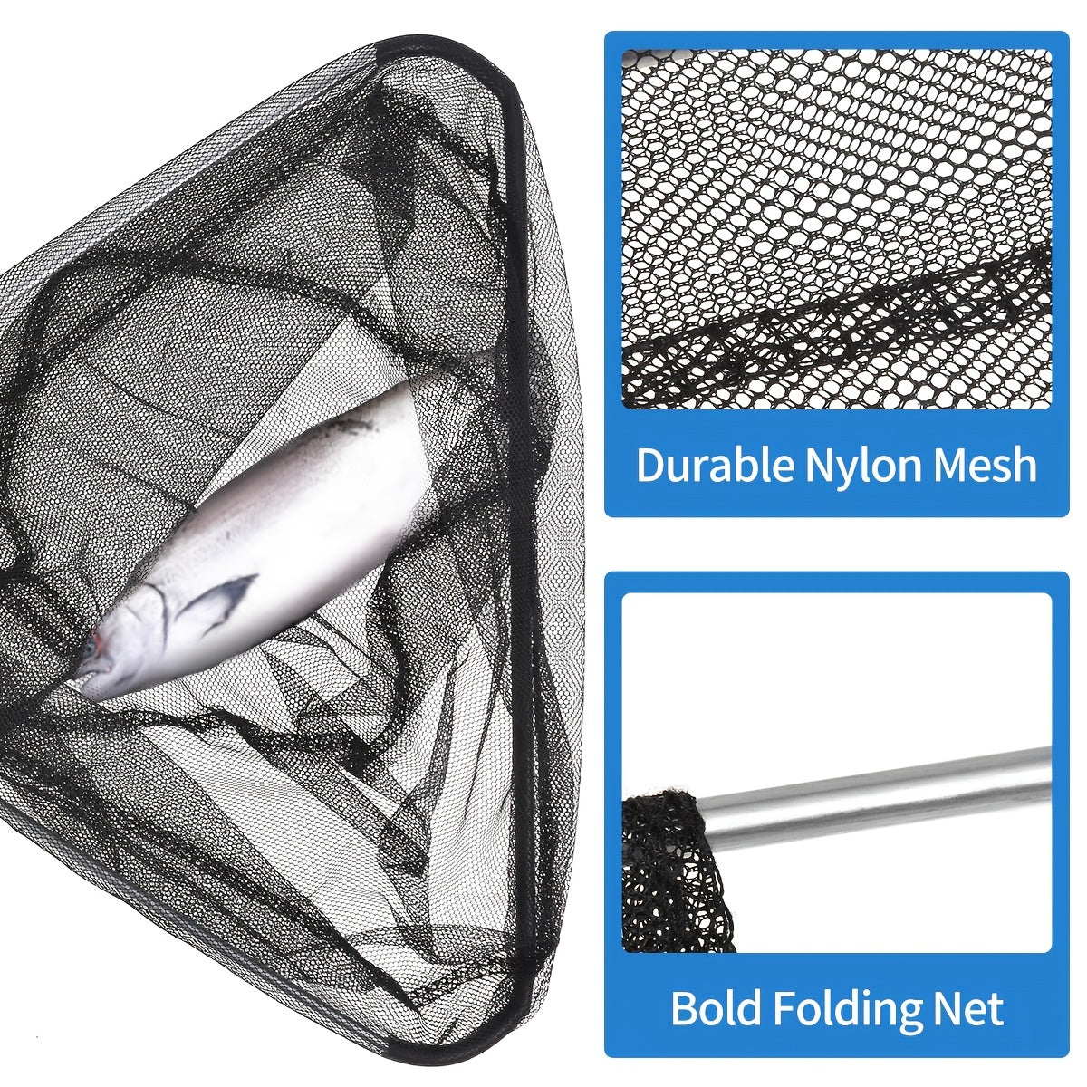 LEOFISHING Folding Fishing Landing Net 5 91FT 7 87FT Pole Handle