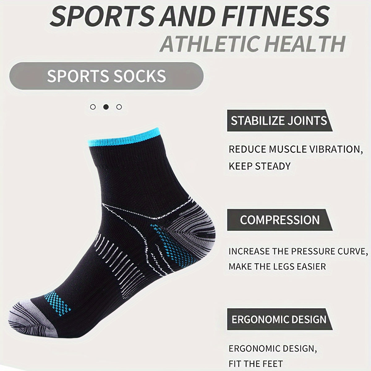 Men's Mid Crew Sport Socks - Moisture Wicking and Comfortable
