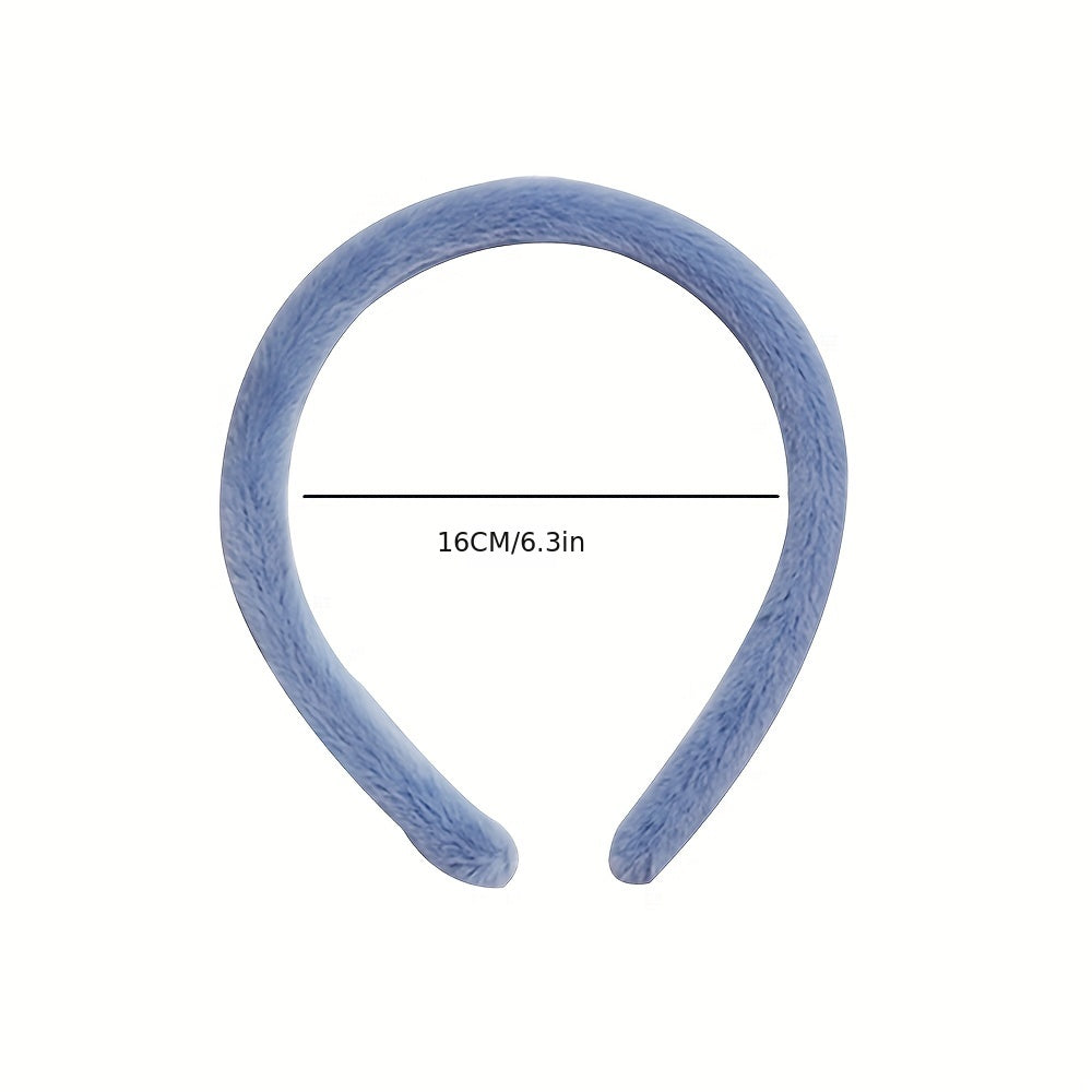 Colorful Plush Headband Hair Hoop, Non-slip Hair Accessories