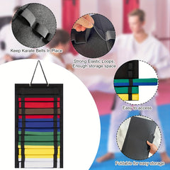 Karate Belt Display Organizer Holds Belts Suitable For Learners