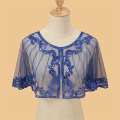 Thin Lace Shawl Striped Short Shawl Wraps Party Evening Dresses Decorative Shawl