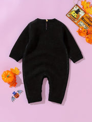 Infant Halloween Party Cosplay Onesie Knitted Long Sleeved Baby Jumpsuit