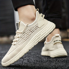 Men's Mesh Slip-On Sneakers Lace-Up Athletic Shoes