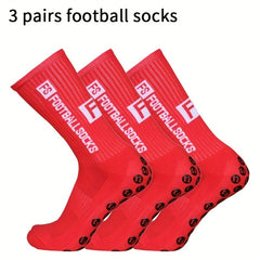 3 Pairs Men's Mid Crew Sport Socks Sweat Absorbing Comfy Breathable Socks