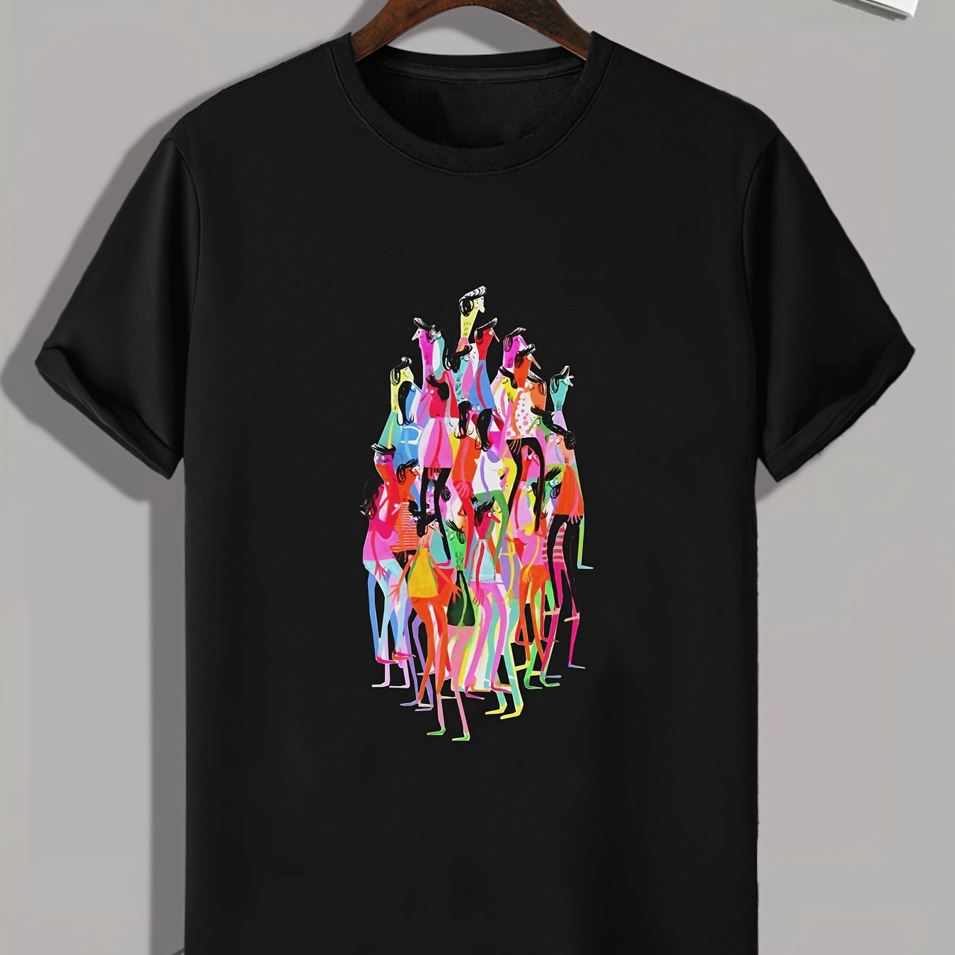 Cartoon Print Men's Graphic T-shirt Casual Comfy Tees For Summer