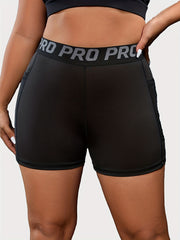 Sports Shorts Women's Plus High Rise High Stretch Shorts