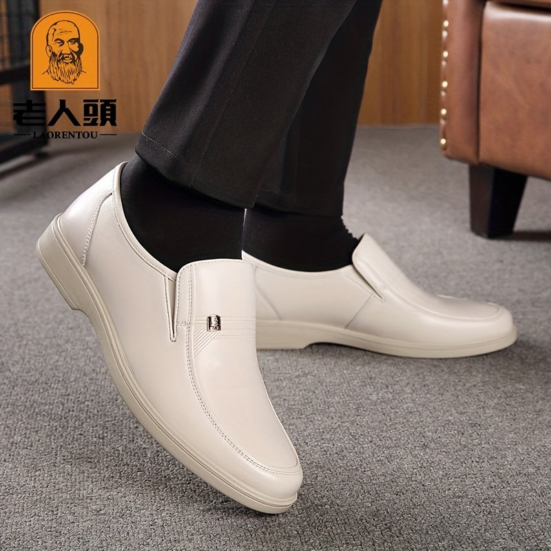 LAORENTOU Men's Leather Dress Shoes Lightweight Formal Shoes For Wedding