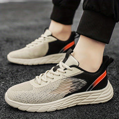 Men's Lightweight Running Shoes Breathable Lace-up Sneakers Non Slip