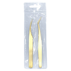 2 Pcs Eyelash Tweezers Thin Extensions Remover Tools
