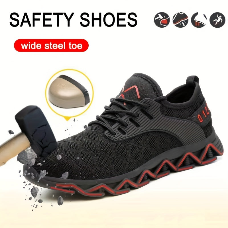 CEATSAFETV Men's Steel Toe Work Shoes Puncture Proof Anti skid