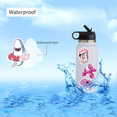 52pcs Preppy Vinyl Sticker Party Supplies Waterproof Sticker Decor
