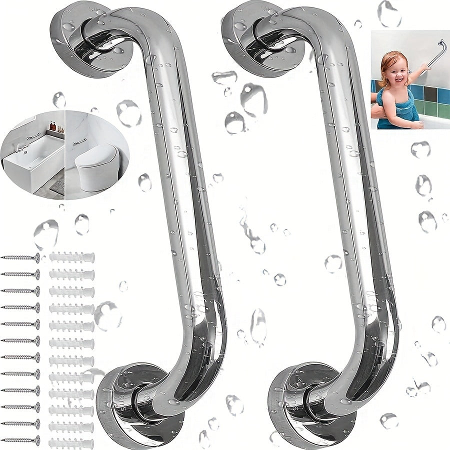 1pc Shower Grab Bar Stainless Steel Bathroom Handle Elderly Safety 30 40