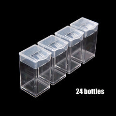 Clear Square Bottles Diamond Embroidery Storage Box Empty Bead Containers Holder