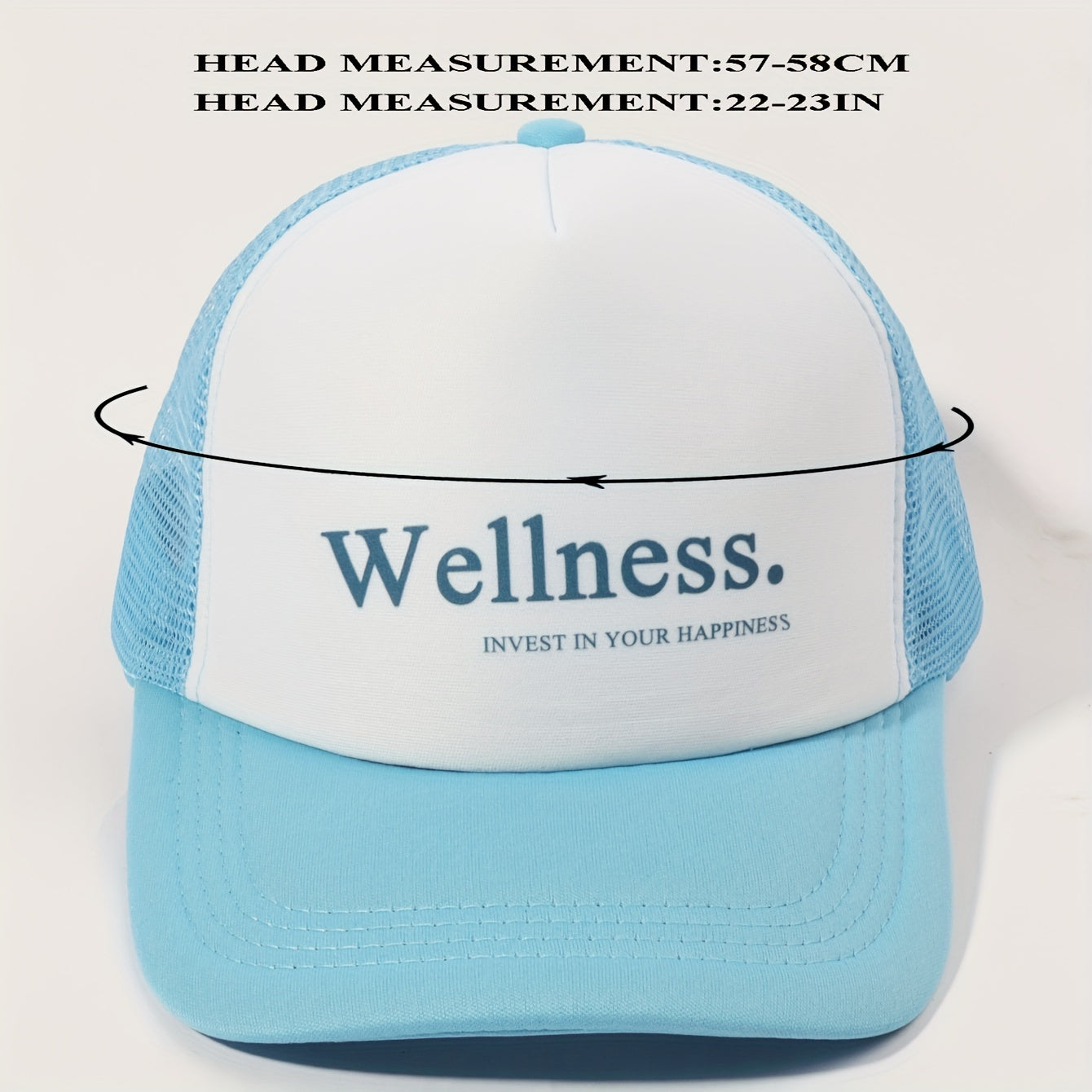 Wellness Printed Trucker Hat & Mesh Baseball Cap Adjustable Dad Hats