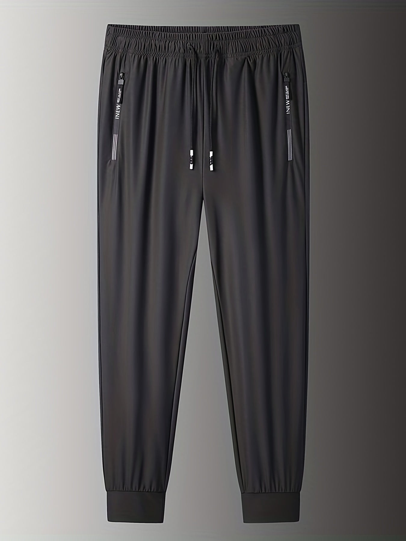 Men's Solid Stretch Sports Drawstring Sweat Pants