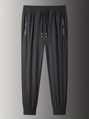 Men's Solid Stretch Sports Drawstring Sweat Pants