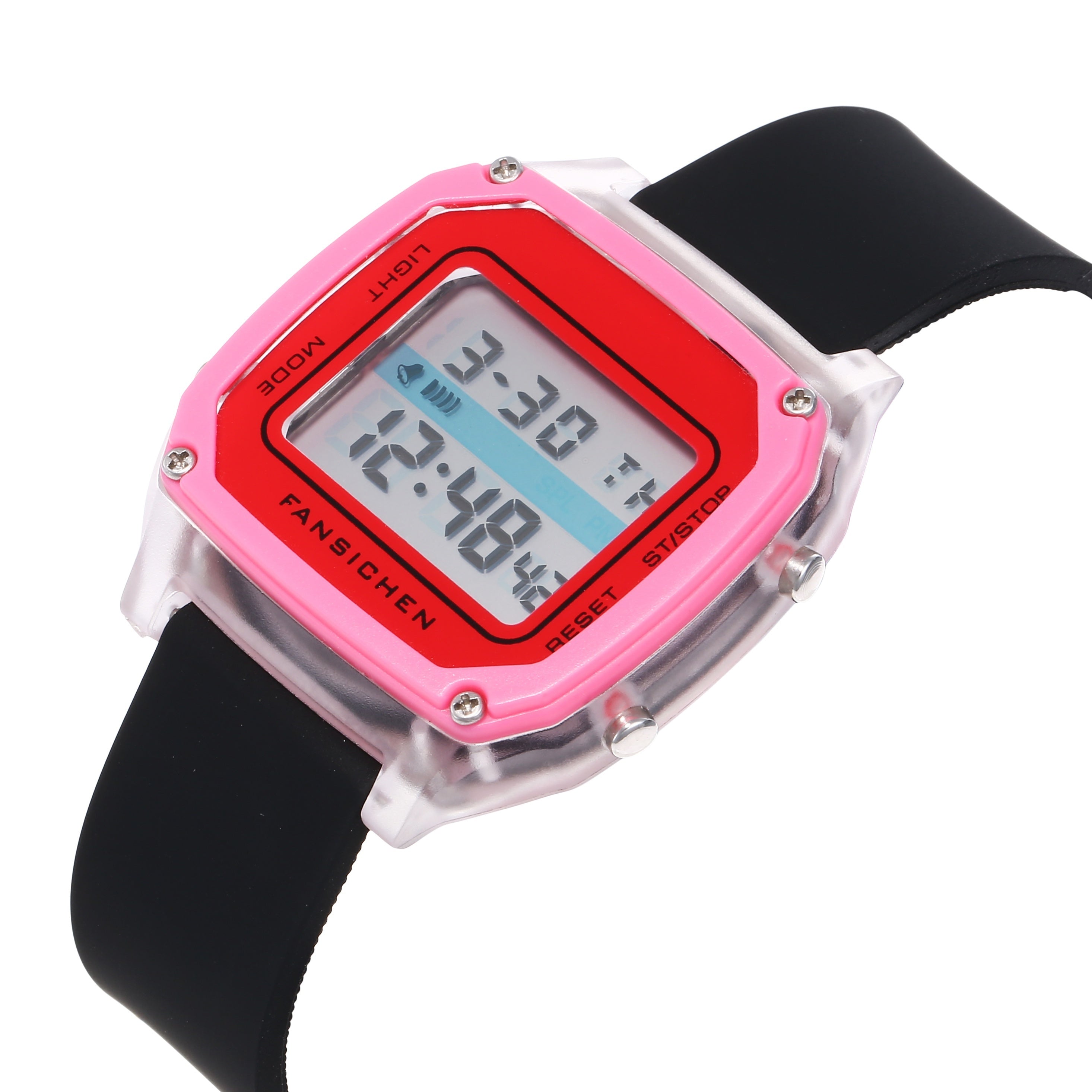 3021 Digital Watch Silicone Strap LED Display Time Date