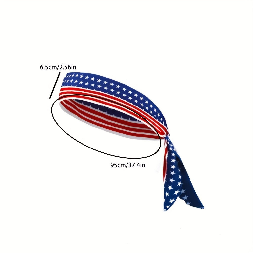 American Flag Hairband Sweatband for Yoga Running Unisex