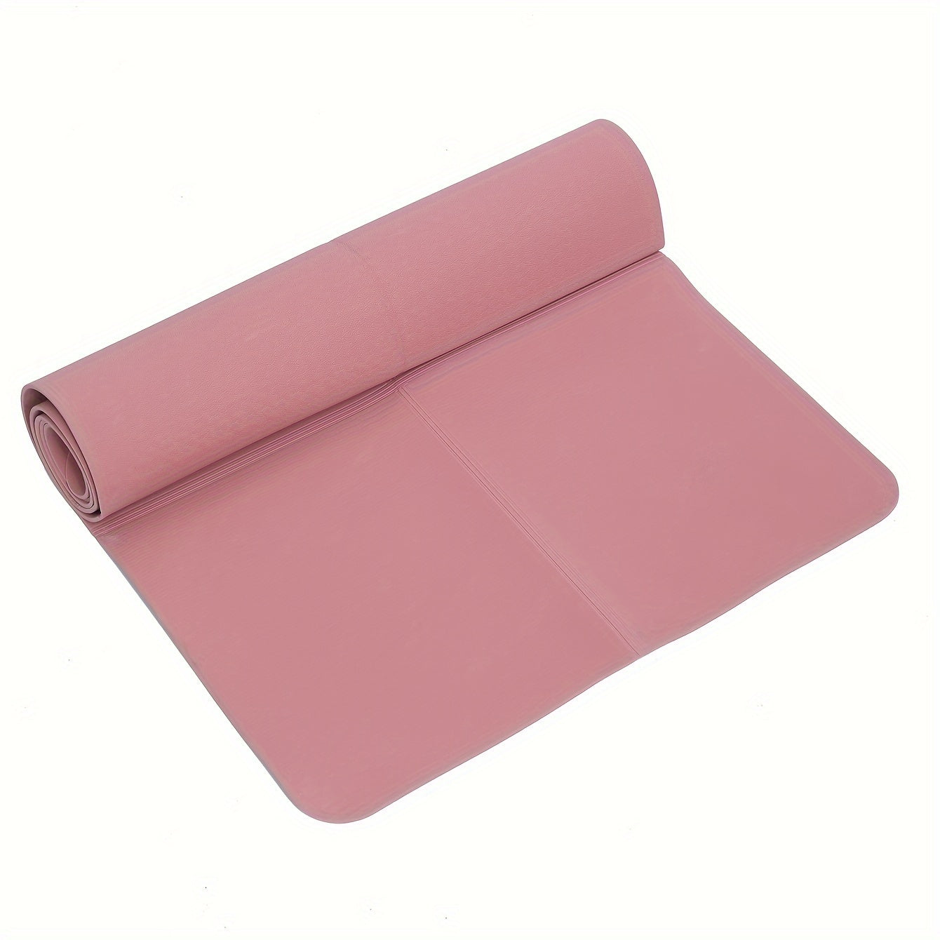 TPE Solid Non-slip Yoga Mat 6.0ft Foldable 4mm Thickness Fitness Mat