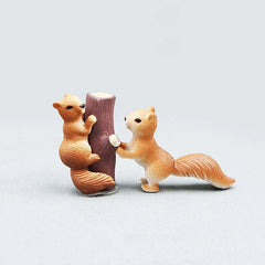 4pc Artificial Squirrel Home Decor Ornament Set